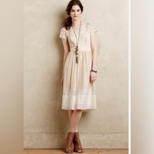 ANTHROPOLOGIE MOULINETTE SOEURS Poema Lace Dress size 2 (Ivory) New: $228